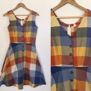 Mata Traders  Summer cotton dress size small plaid